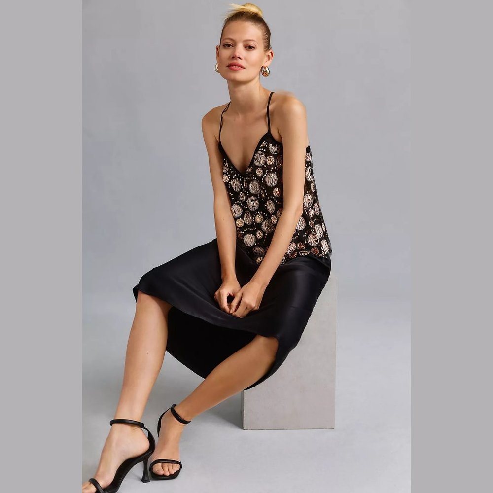NEW Let Me Be, Size Small - Embellished Tank Top - Black